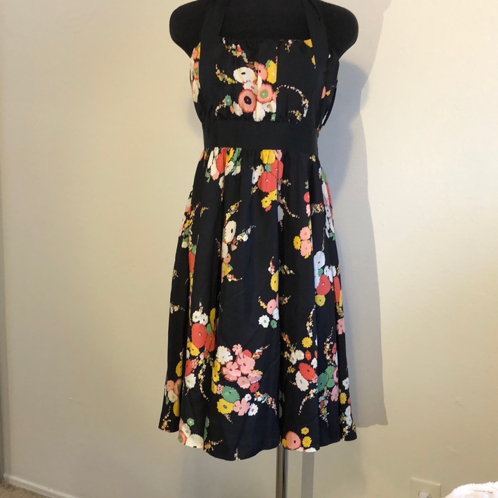 Moulinette soeurs silk black floral print